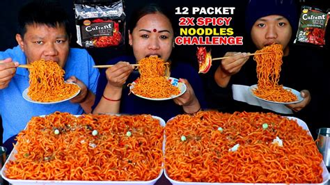 Spicy noodles challenge with Angel. .